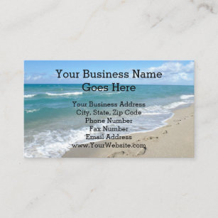 Footprints in the Sand Inspirational Christian Business Card