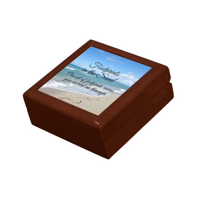 Footprints in the Sand Inspirational Christian Gift Box (Side)