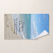 Footprints in the Sand Inspirational Christian Hand Towel (Hand Towel)