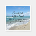 Footprints in the Sand Inspirational Christian Napkins