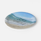 Footprints in the Sand Inspirational Christian Paper Plates (Angled)