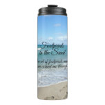 Footprints in the Sand Inspirational Christian Thermal Tumbler