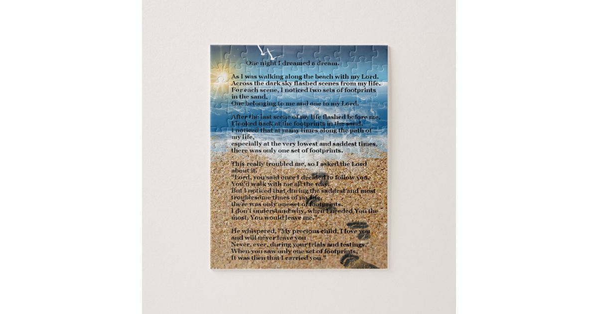 Footprints in the Sand Jigsaw Puzzle | Zazzle