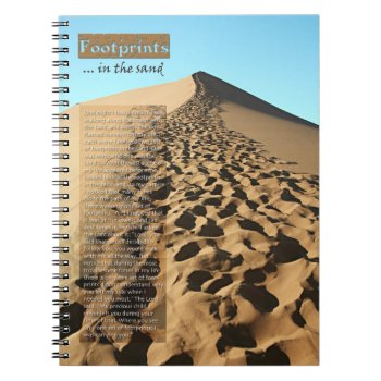Footprints In The Sand Journal by recoverystore at Zazzle
