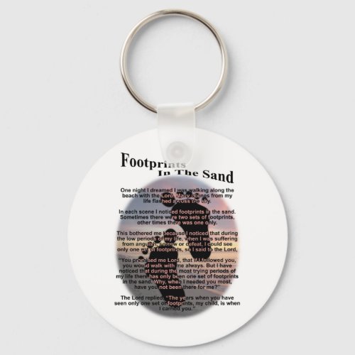 Footprints in the Sand Keychain