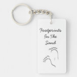 Footprints In The Sand Keychain at Zazzle