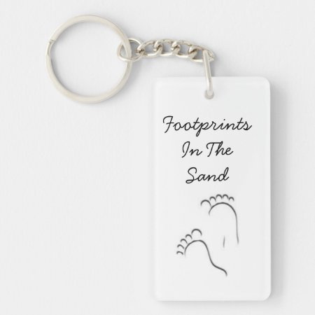 Footprints In The Sand Keychain