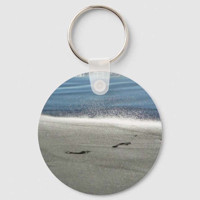 Footprints In The Sand Keychain (Front)