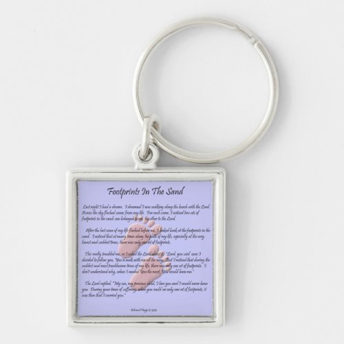 Footprints In The Sand Keychain