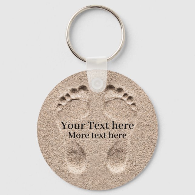 Footprints In The Sand Keychain (Front)