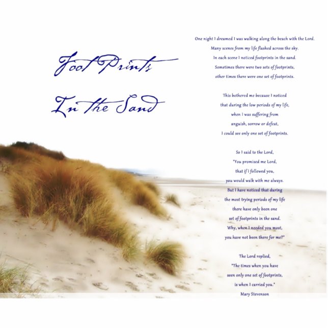 footprints in the sand magnet (Front)