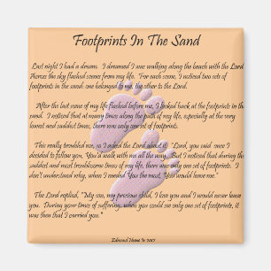 Footprints In The Sand Magnet
