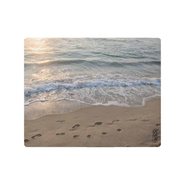 Footprints in the Sand Metal Print (Front)