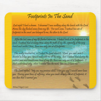 Footprints in the Sand Mouse Pad
