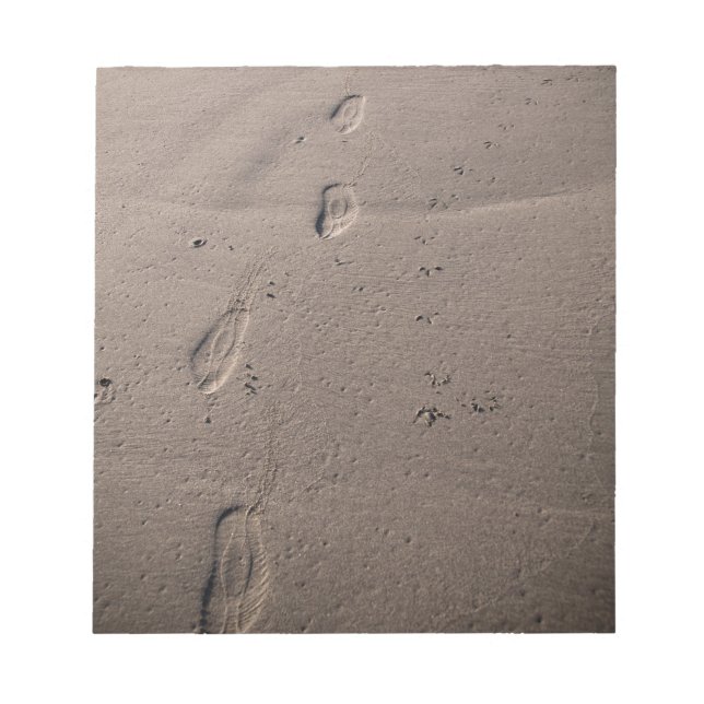 Footprints in the sand notepad (Front)