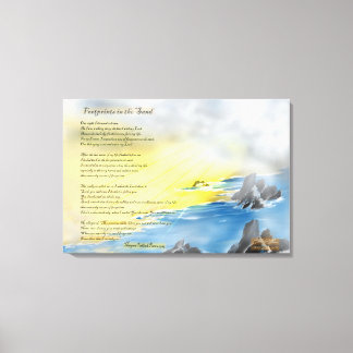 Footprints in the Sand Painting Canvas Print