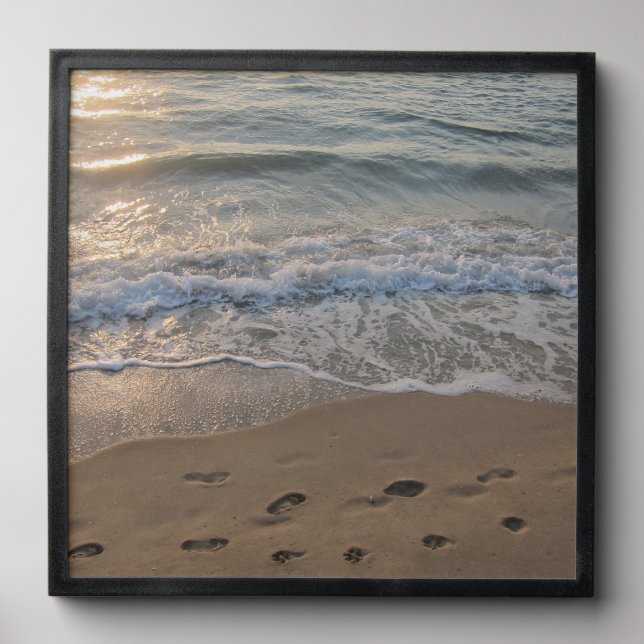 Footprints in the Sand Peel And Stick Photo Tile (Front Set)