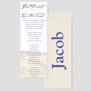 Footprints in the Sand personalized Bookmarks