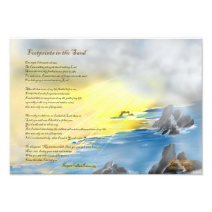 Footprints in the sand Photo print