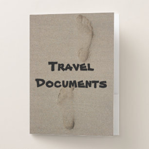 Footprints in the sand pocket folder