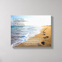 Footprints in the Sand Poem 10x8