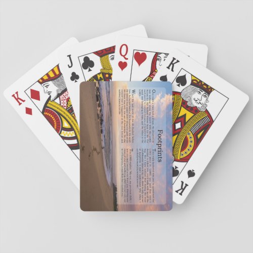 Footprints in the Sand Poem Playing Cards