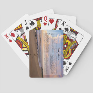Footprints in the Sand Poem Poker Cards