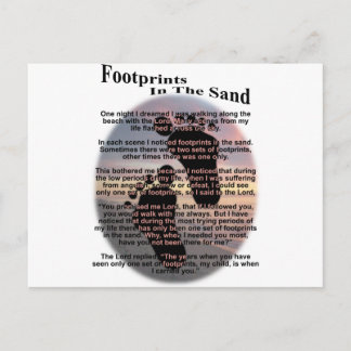 Footprints in the Sand Postcard