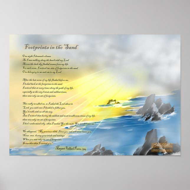 Footprints in the sand... poster (Front)