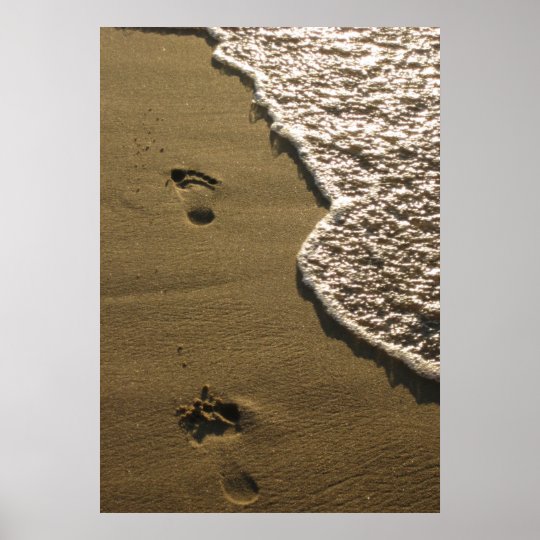 Footprints in the Sand Poster | Zazzle.com