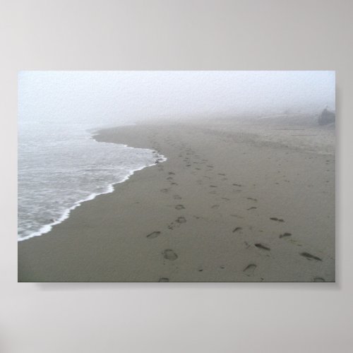 Footprints in the sand poster