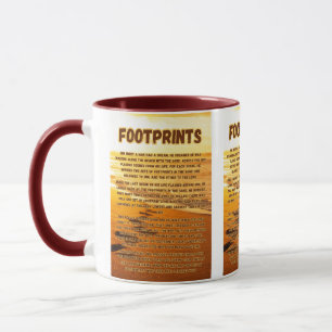 Footprints In The Sand Prayer Pic Two-Tone Mug
