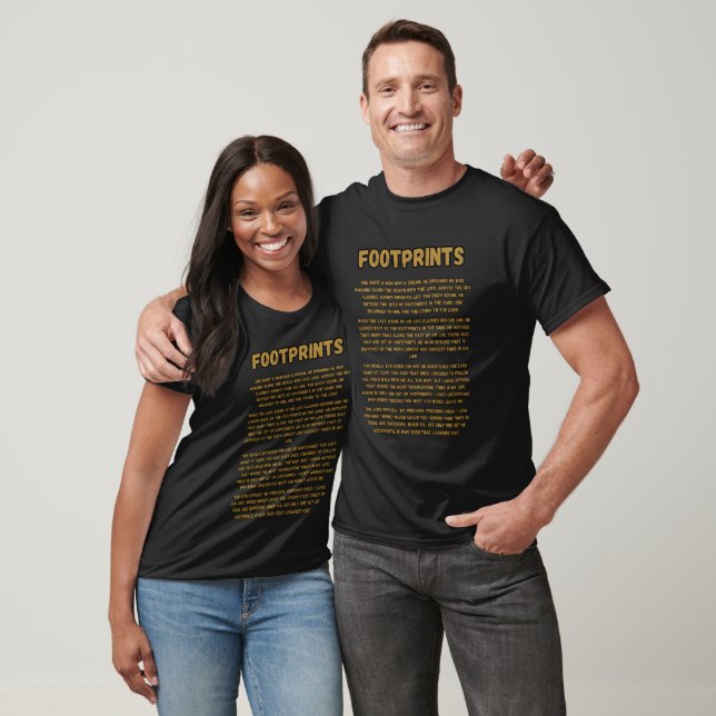 Footprints In The Sand Prayer Unisex T-Shirt (Unisex)