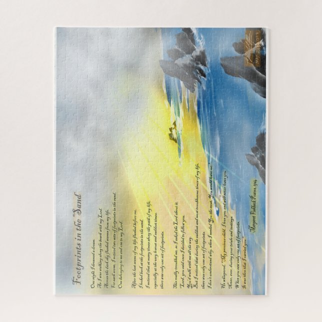 Footprints in the sand puzzle (Vertical)