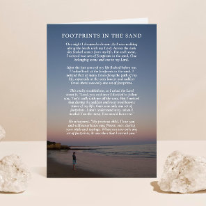 Footprints In The Sand | Sympathy Card