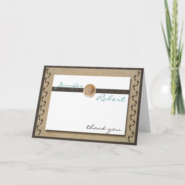 Footprints in the Sand Thank You Card (Front)