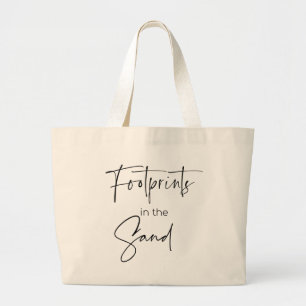 FOOTPRINTS IN THE SAND tote