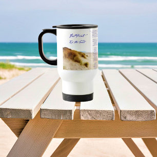 footprints in the sand travel mug