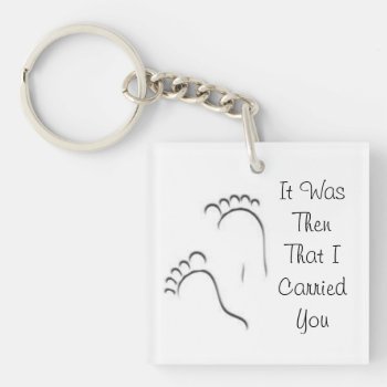 Footprints Keychain by SuperStephsFunStuff at Zazzle