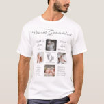 Footprints Multiple Photo Birth Keepsake Granddad T-Shirt<br><div class="desc">Create a birth keepsake that is as unique as your precious child with this "Hello Little One" four photo design featuring your baby's name, birth statistics, parents and siblings' names. In the center are two template lines for your personal message or you can use ours. This messaging is on top...</div>