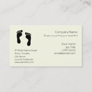 Footprints of a pair of bare feet logo business card