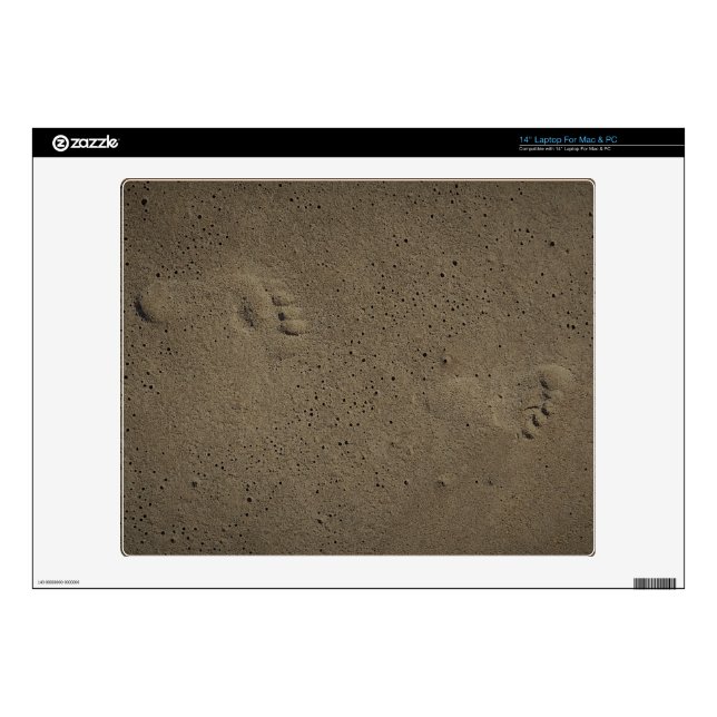 Footprints of Innocence in the Sand 14" Laptop Decal (Product)