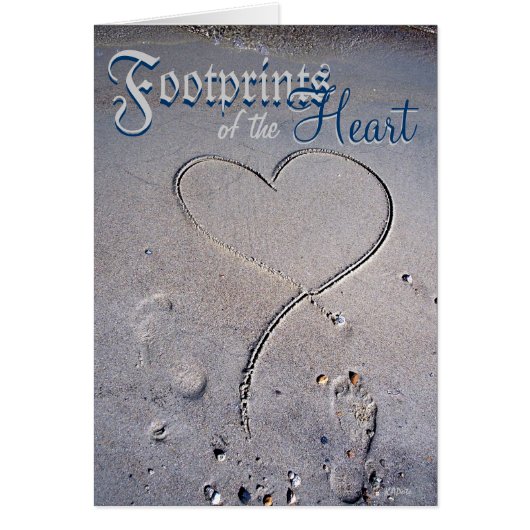 Footprints of the Heart (blue version) Cards (Front)