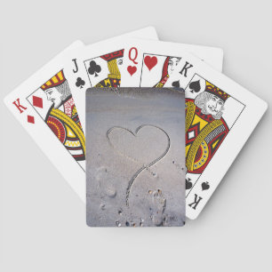 Footprints of the Heart Poker Cards