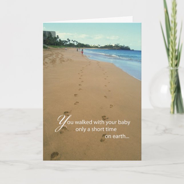 Footprints on Beach Card (Front)