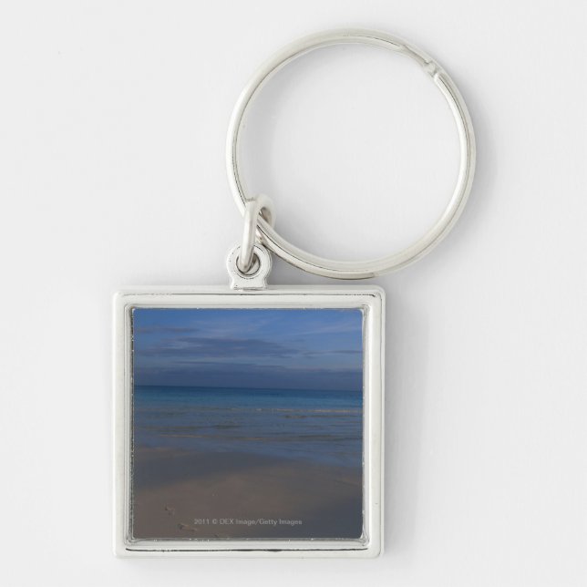 Footprints on beach keychain (Front)