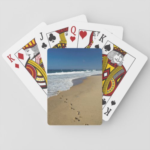 Footprints On Beach Mabibi Thongaland Poker Cards