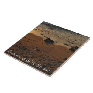 Footprints on the Beach; Customizable Tile