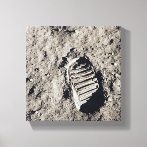 Footprints on the Moon Canvas Print