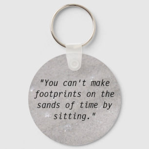 Footprints On the Sand Key Chain